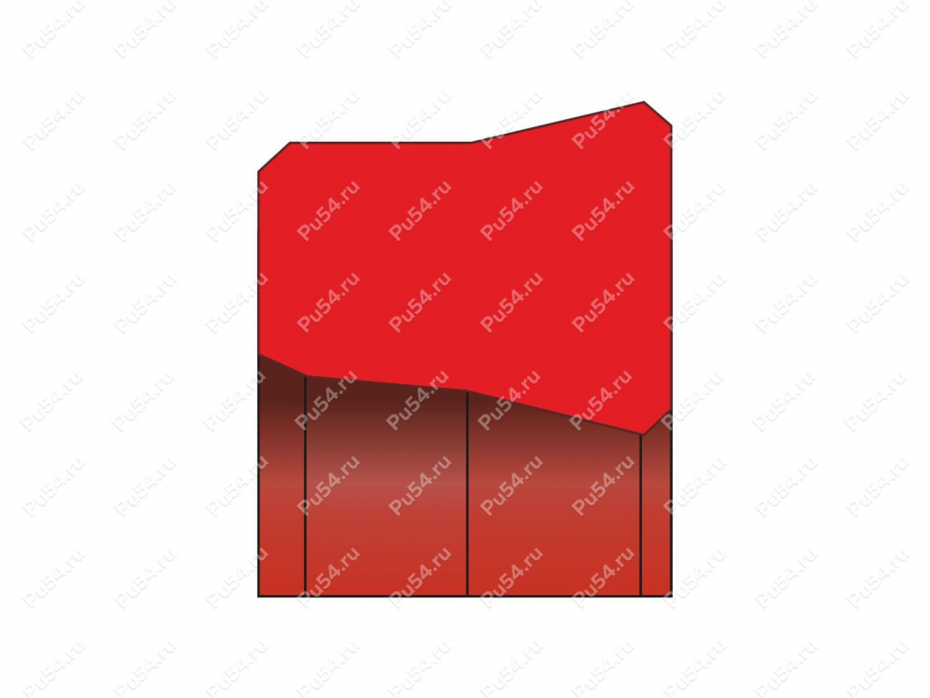 Уплотнение 80x100x14 (L), аналог K36-080/4 KASTAS, Product Code 70-00-735603, Polyurethane, PU54/M92/красный, Image №1